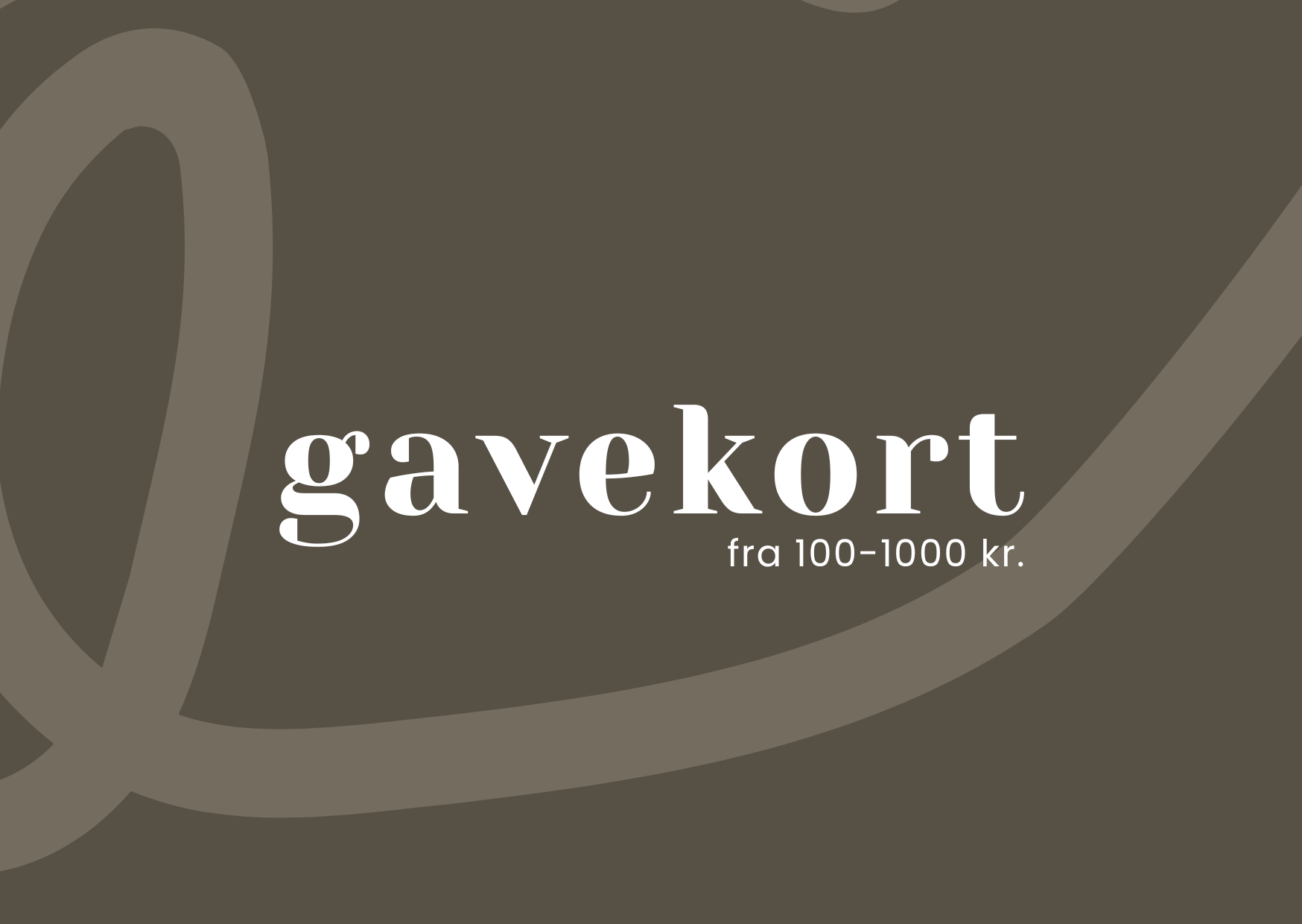 Gavekort (100-1000 kr.)